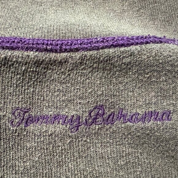 Tommy Bahama Quarter Zip Reversible Pullover Men's Large Purple - Picture 6 of 9